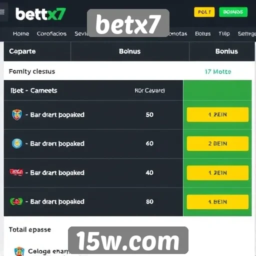 Comparação de bônus e promoções disponíveis no betx7